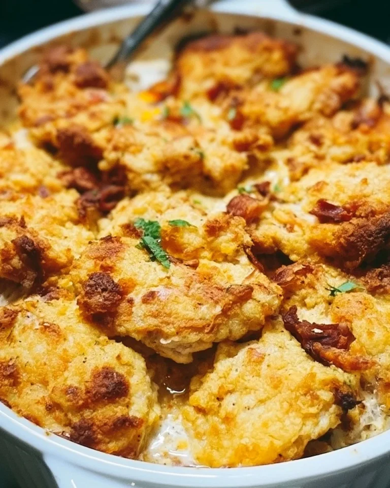 Creamy and flavorful Crack Chicken served with herbs