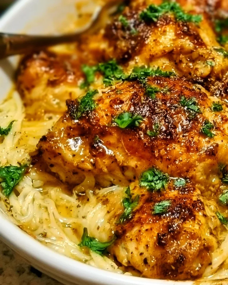 Crock Pot Angel Chicken with creamy sauce and herbs in a slow cooker