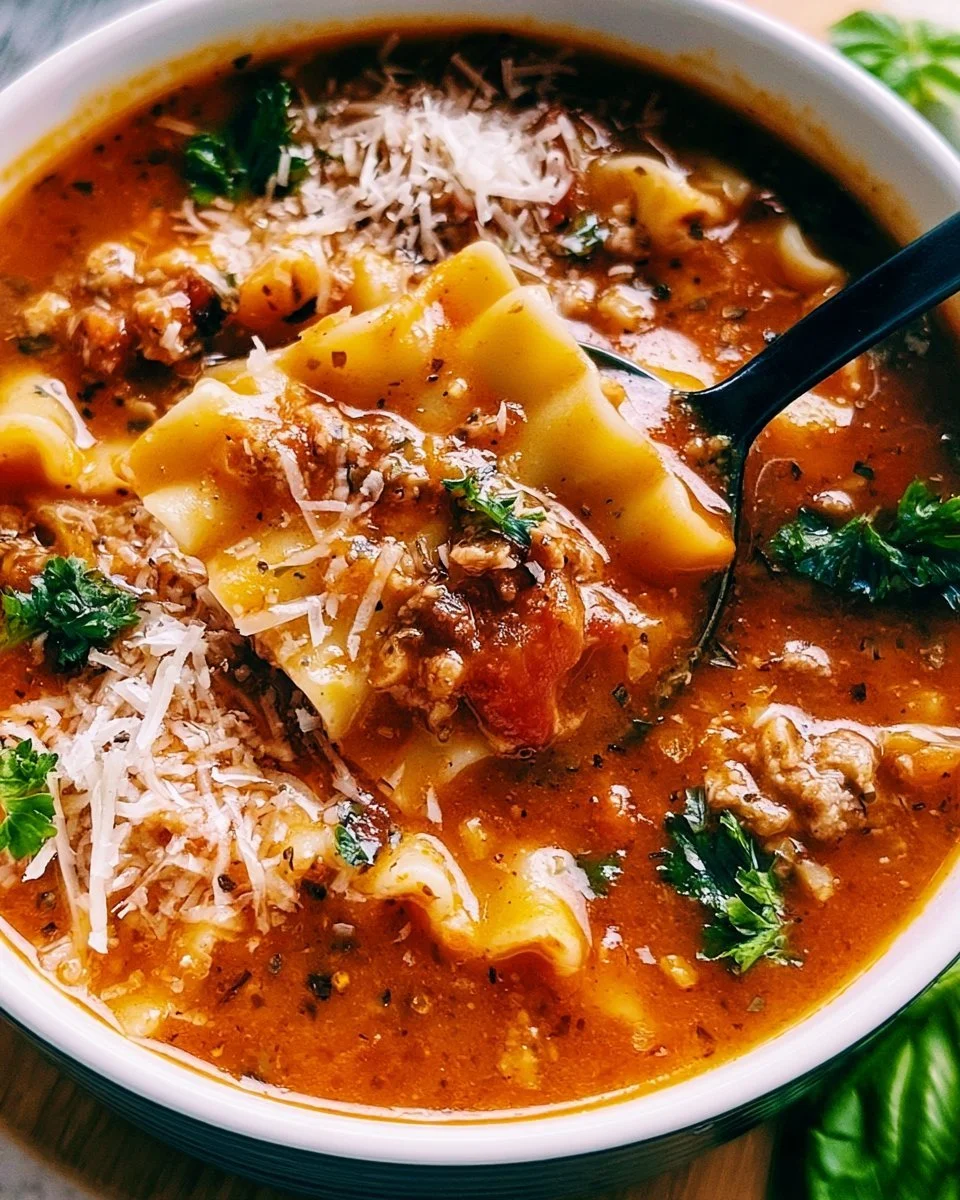 Easy Crockpot Lasagna Soup