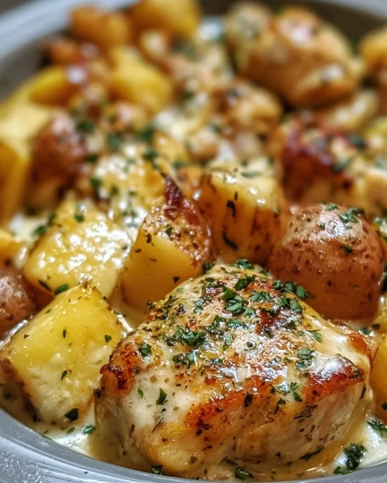 Delicious Garlic Parmesan Crockpot Chicken with Potatoes Recipe