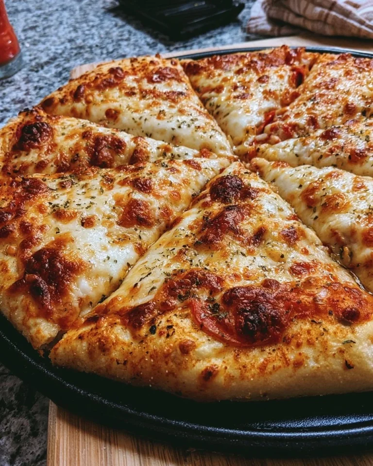 Delicious homemade pizza topped with fresh ingredients