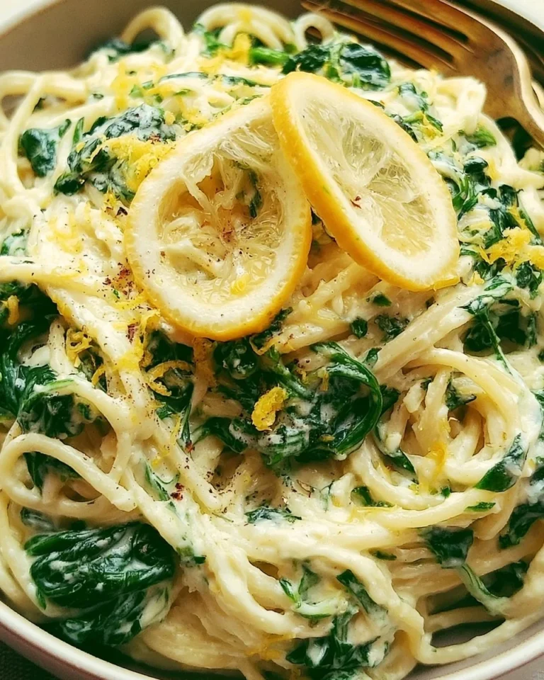 Bowl of Lemon Ricotta Pasta with Spinach garnished with lemon zest