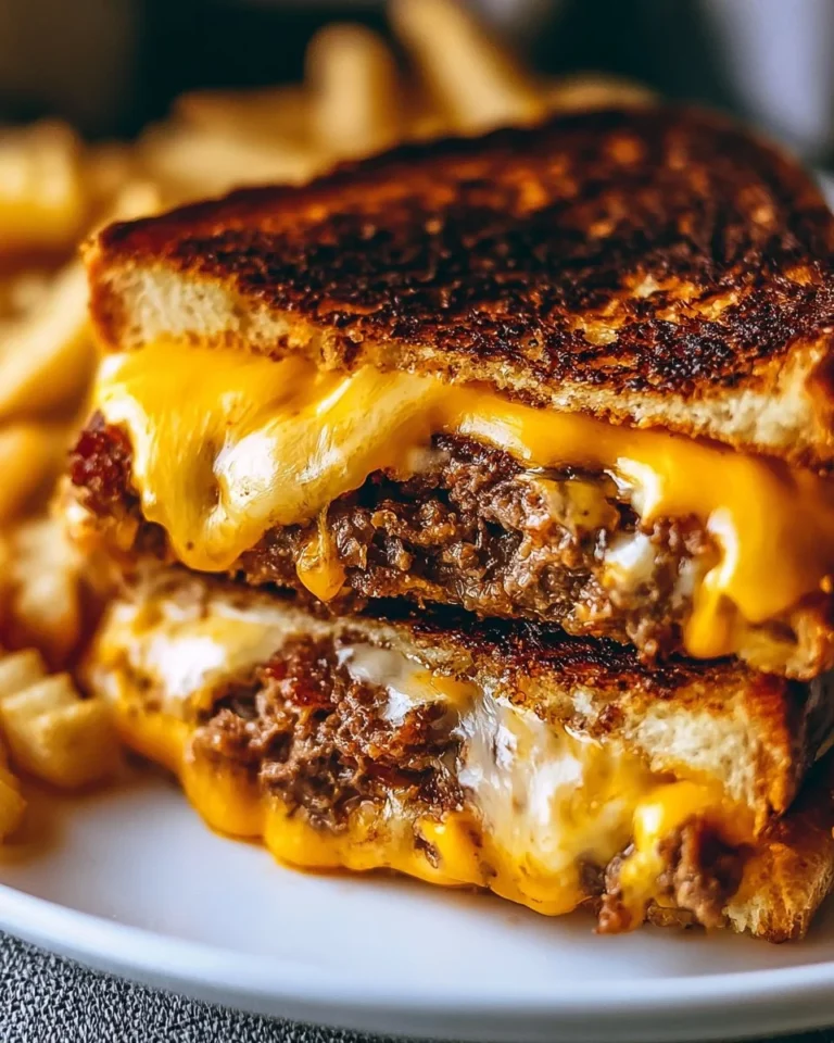 Delicious Patty Melt sandwich with juicy beef, melted cheese, and grilled onions.