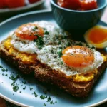 A healthy gourmet breakfast plate featuring fresh fruits and whole grains.