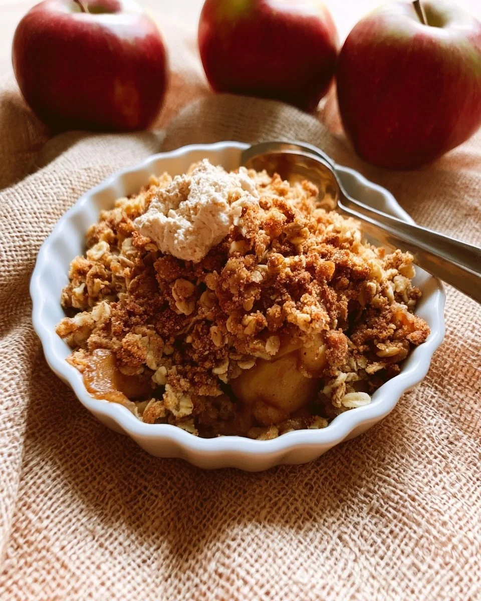 Vegan Apple Crisp with Brown Sugar and Oats