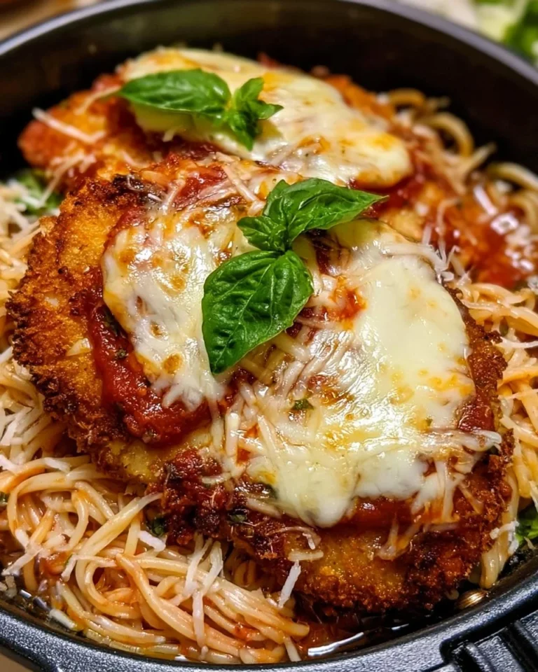 Delicious Air Fryer Chicken Parmesan with crispy crust and melted cheese