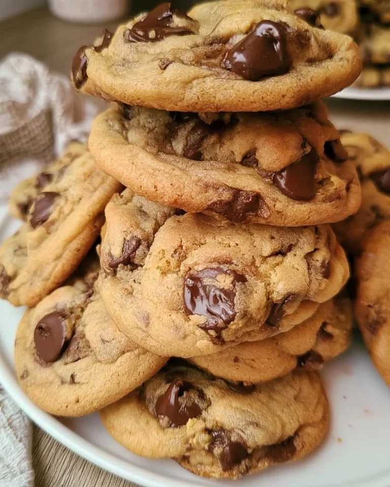 Freshly baked chocolate chip cookies on a cooling rack