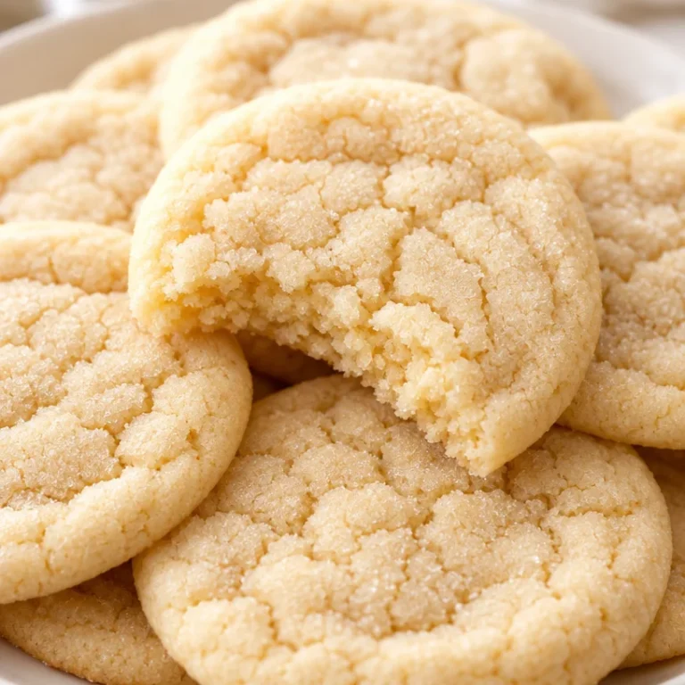 Chewy sugar cookies fresh out of the oven, golden and delicious.