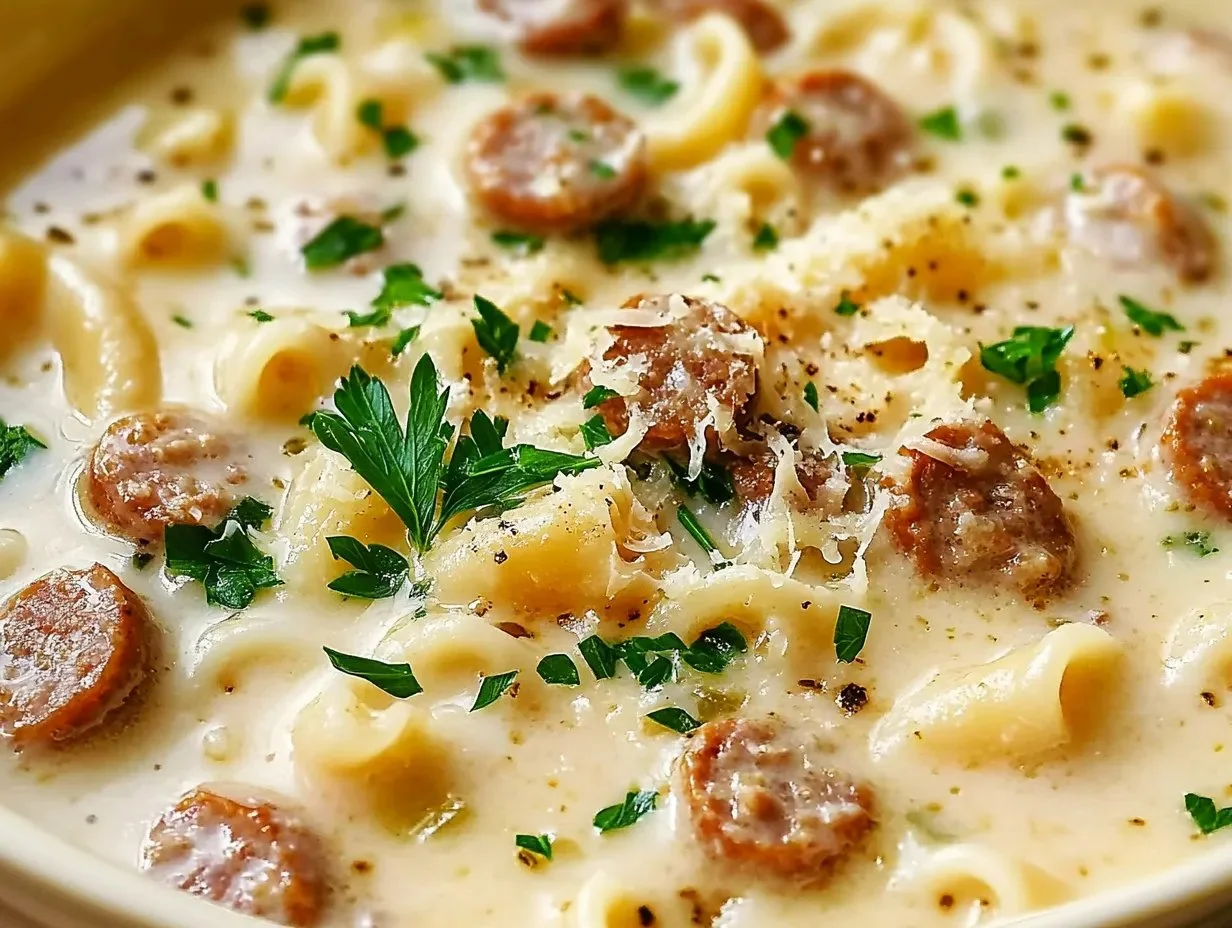 Creamy Italian Sausage Soup with Parmesan