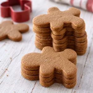 Freshly baked gingerbread cookies decorated with icing