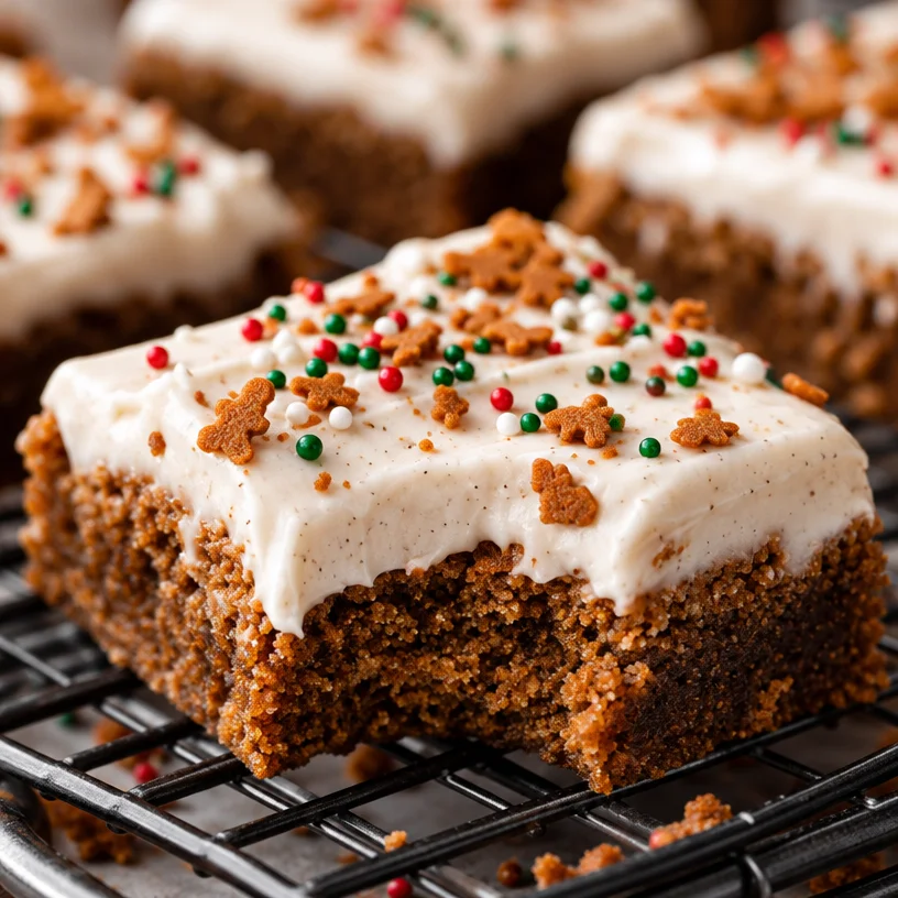 Easy Gingerbread Cookie Bars Recipe