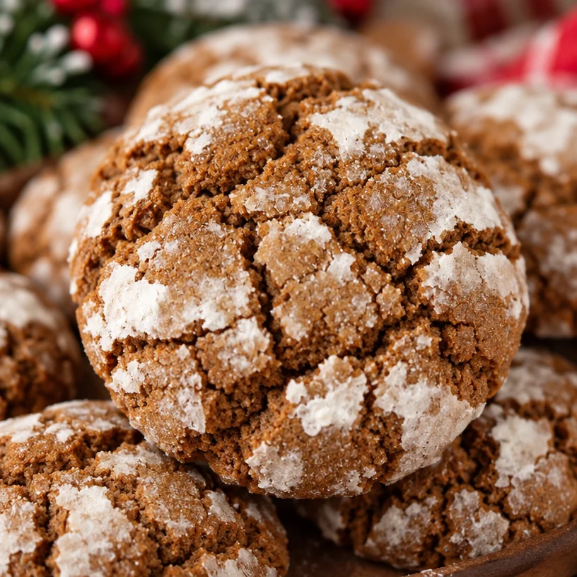 Gingerbread Crinkle Cookies
