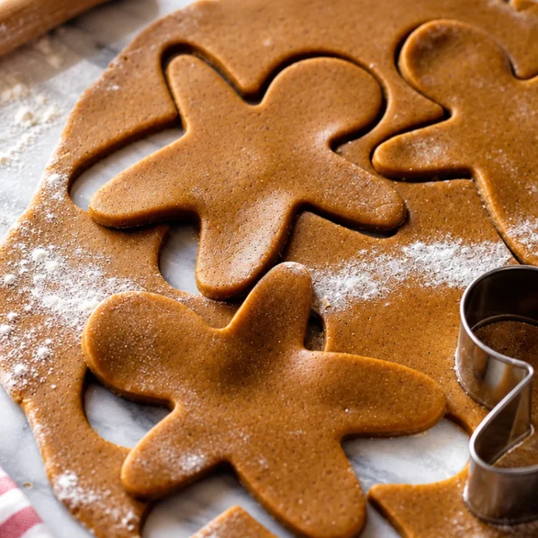 Freshly baked soft gingerbread cookies on a festive plate